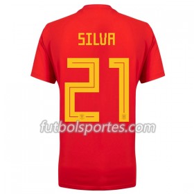 Camisetas España David Silva 21 Primera Equipacion Mundial 2018
